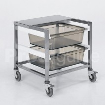 Chariot cuisine inox tranche-pain