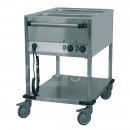 Chariot inox bain-marie