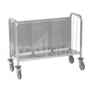 Chariot inox porte assiettes démontable
