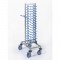 Chariot porte-assiettes inox 2 piles