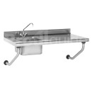 Table du chef suspendue inox avec robinet