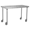 Table inox centrale mobile