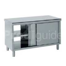 Meuble inox portes coulissantes 2 faces